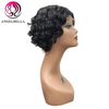 Short Human Hair Wigs Blunt Cut 10 Inches Middle Part Loose Wave Lace Part Human Hair Wig 