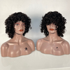 Short Afro Curly Wigs with Bangs for Women Kinky Curly Hair Wig Big Bouncy Fluffy Curly Wig