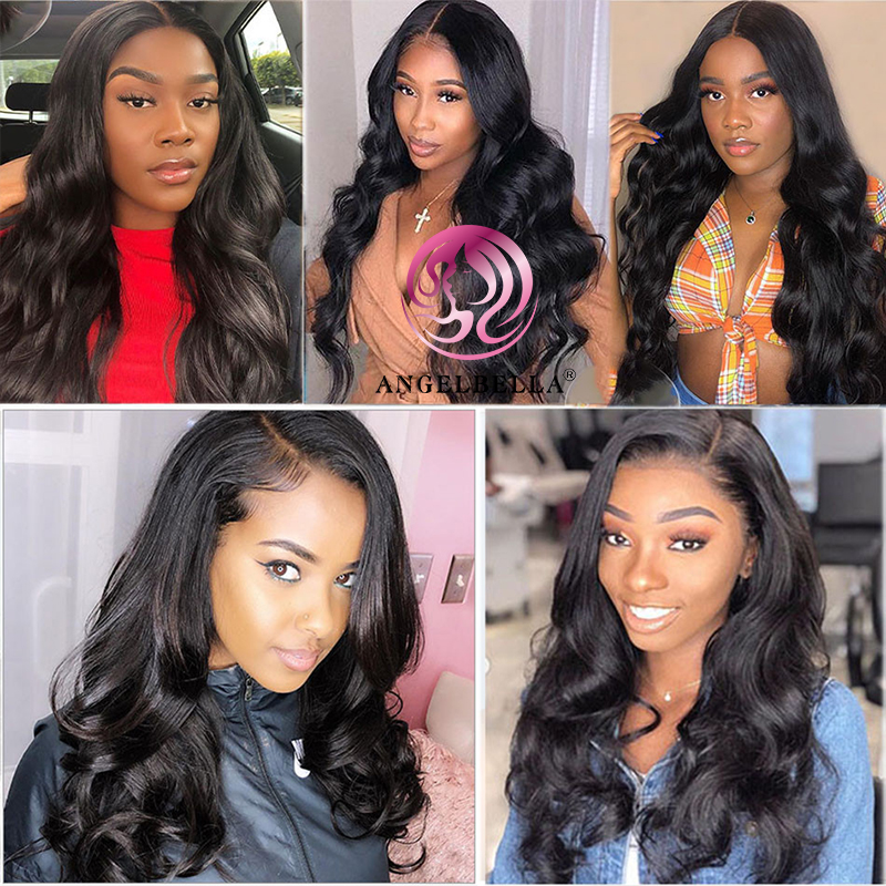 AngelBella DD Diamond Hair Brazilian HD 13x4 Frontal Lace Wigs Human Hair Lace Front Wigs