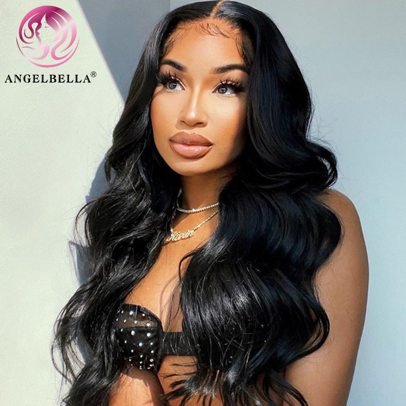 AngelBella Glory Virgin Hair 13x4 Transparent Lace Frontal Body Wave Best Human Hair Lace Front Wigs