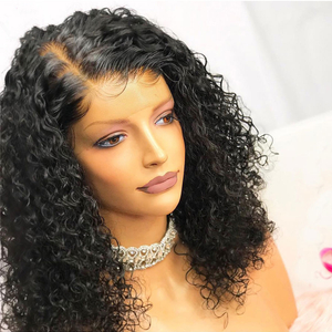 Brazilian Virgin Human Hair Jerry Curly Lace Front Wigs for Black Women