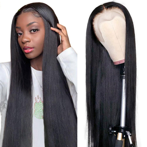 Human Hair Bundles with Transparent Frontal Long Blond Lace Front Wigs