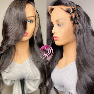 Angelbella Queen Doner Virgin Hair 13x6 Brazilian Glueless Body Wave Hd Lace Front Human Hair Wigs