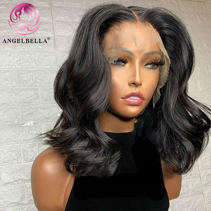 AngelBella Glory Virgin Hair Hot Sale Pre Plucked Body Wave Human Hair Wigs 13X4 HD Lace Front Wigs for Black Women