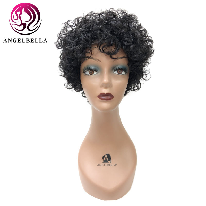Cheap Human Hair Wigs With Bang for Black Women