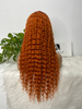 Angelbella Orange Ginger Color Lace Front Wig 13X1x4 Middle Part Wig 150 Density(20 Inch)