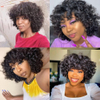 Wholesale Bob Wigs Human Hair Lace Front Glueless Closure 12 10 Inch Bob Wig Short Afro Rose Curly Wig