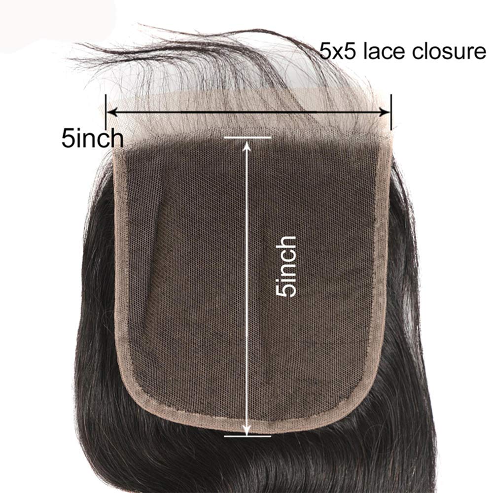 2022 New Style 4x4 HD Lace Closure Straight Human Hair Transparent Lace Closure with Baby Hair Natural Color Free Part