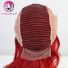 Body Wave Hot Red Colored Lace Front Wig Human Hair 13x4 HD Transparent Wigs For Women 150% Density Wigs