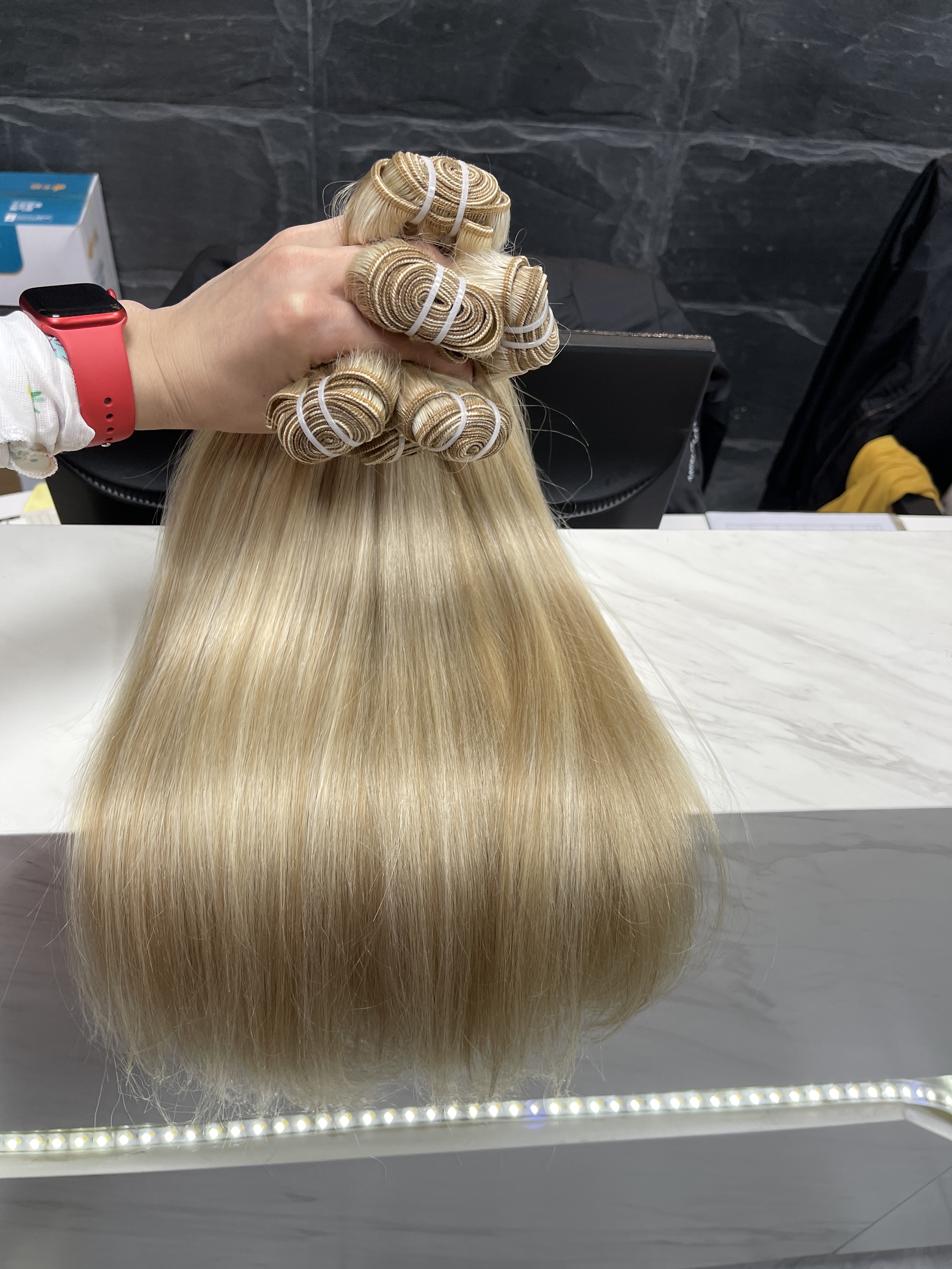 Angelbella 2022 Raw Hair Bundles #16/60 Beige Blonde/Blonde Nano Tip 