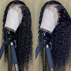 13x4 Deep Wave Human Hair Lace Front Wigs with Baby Hair Pre Plucked 150% Density