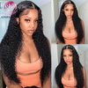 AngelBella DD Diamond Hair Jerry Curl Wig Pre Plucked HD 13X4 Lace Front Human Hair Wig 