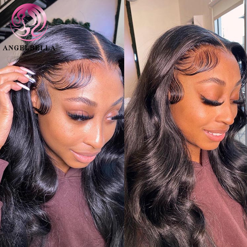 AngelBella DD Diamond Hair Wholesale Brazilian Human Hair HD Swiss Lace Frontal Wigs Natural Hair Lace Front Wigs