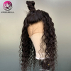13*5 Wet And Wavy Lace Front Human Hair Wig with Baby Hair Natural Black Color 150%density Lace Front Wigs 