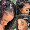 AngelBella DD Diamond Hair HD Water Wave Wig 13x4 Lace Front Human Hair Wigs Preplucked Lace Frontal Wig