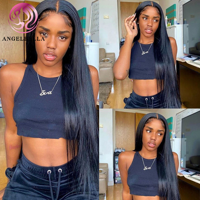 Angelbella Queen Doner Virgin Hair High Quality 13X4 Human Hair Lace Front Wigs For Sale