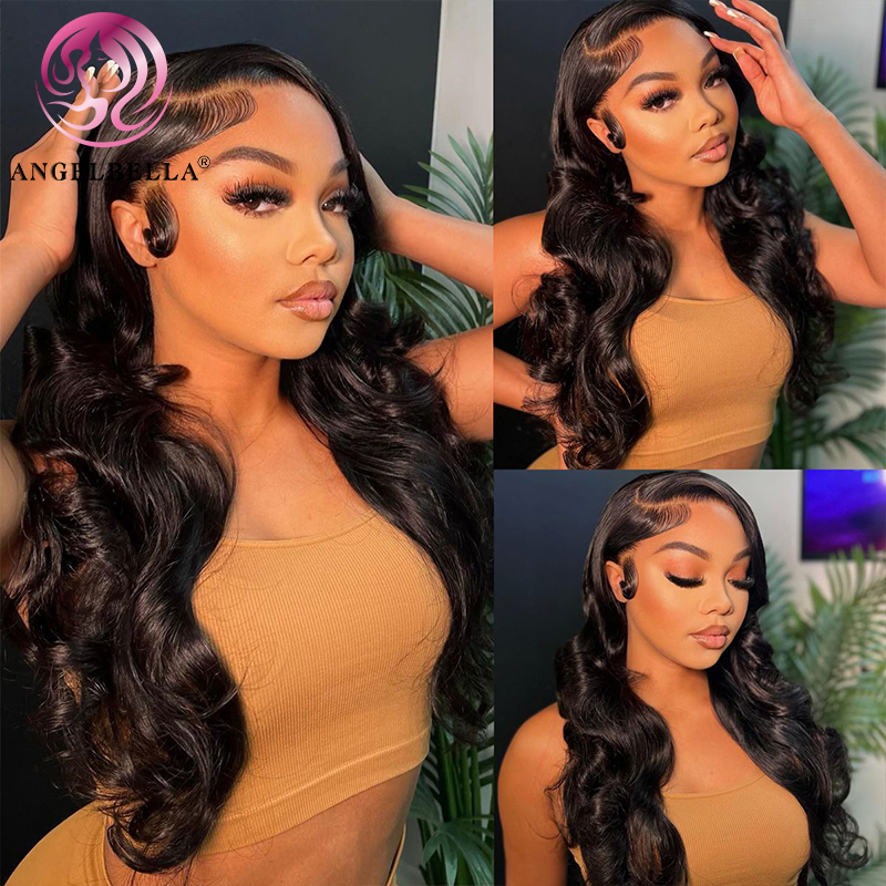 Angelbella Queen Doner Virgin Hair Body Wave Human Hair 13x6 Transparent HD Lace Front Wigs