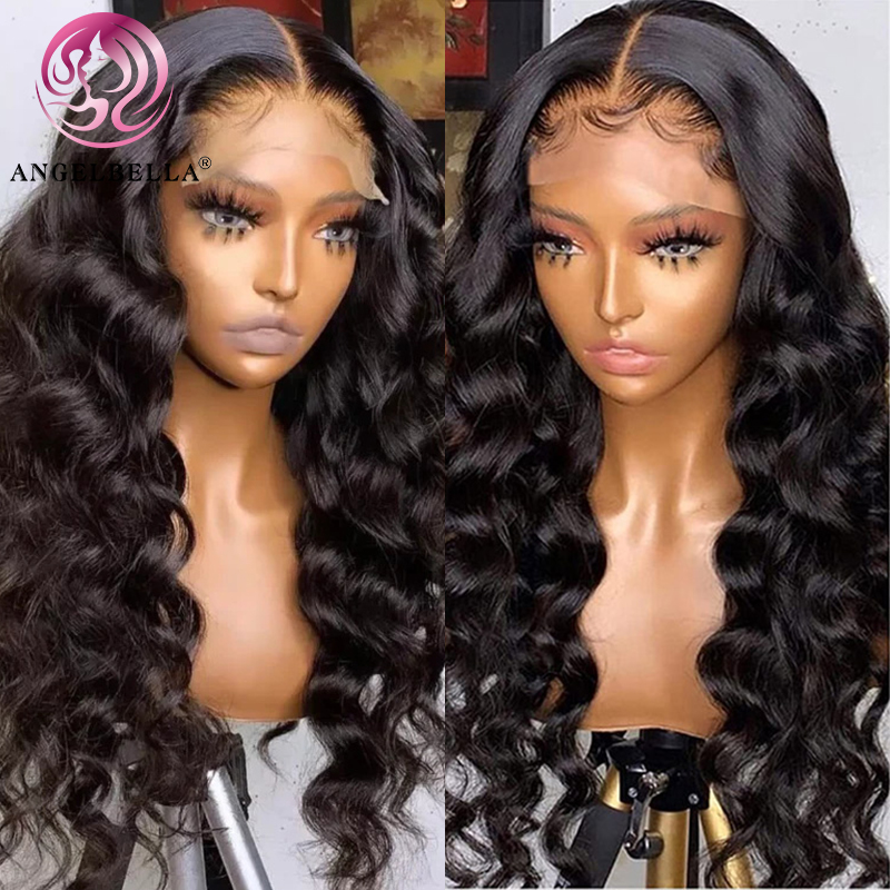 AngelBella Glory Virgin Hair Brazilian Body Wave 13x4 HD Lace Front Wigs For Black Women Human Hair