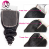 Human Hair Bundles Weave Deals Natural Black Loose Wave Hair Bundle with Closure Frontal 