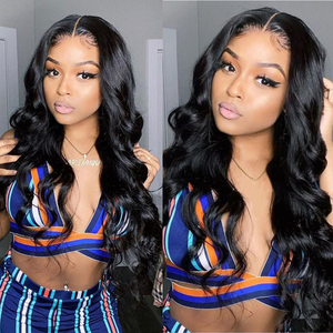 Body Wave Lace Closure Wigs 13x4 Pre Plucked Remy Human Hair Wigs Full Ends 180% Density