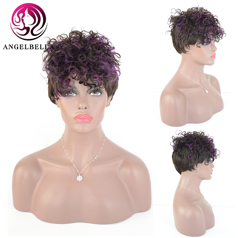Wholesale Hair Manufactures Pixie Cut Human Hair Curly Wigs 
