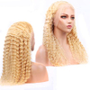 24 Inch Deep Curly 613 Blonde Lace Front Wig 13x1x4 T Part Lace Wigs