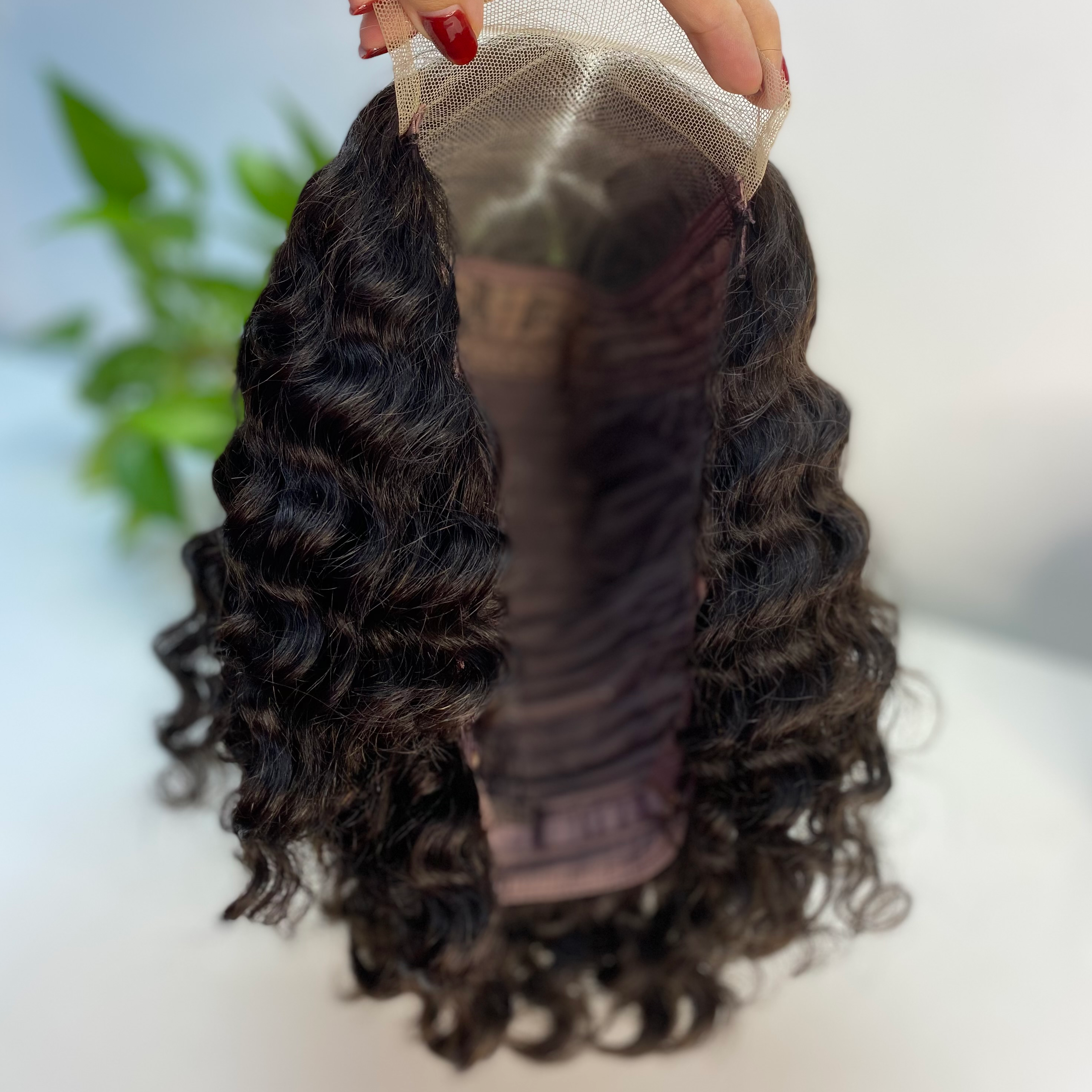 Deep Wave Lace Closure Wig Human Hair Bob Wigs for Black Women