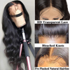 13x6 Full Frontal Closure Hd Natural Lace Front Human Hair Wigs