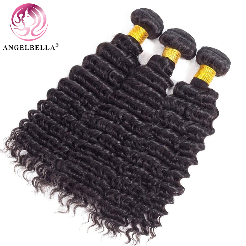 Angelbella Queen Doner Virgin Hair Deep Wave Good Quality Brazilian Huamn Hair Bundles