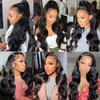  Body Wave 13x4 Lace Frontal Wigs Pre Plucked Brazilian Human Hair 13X6 HD Transparent Lace Front Human Hair Wigs
