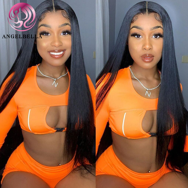 Angelbella Queen Doner Virgin Hair Raw Cambodian High Quality 13X4 HD Lace Front Wigs Human Hair
