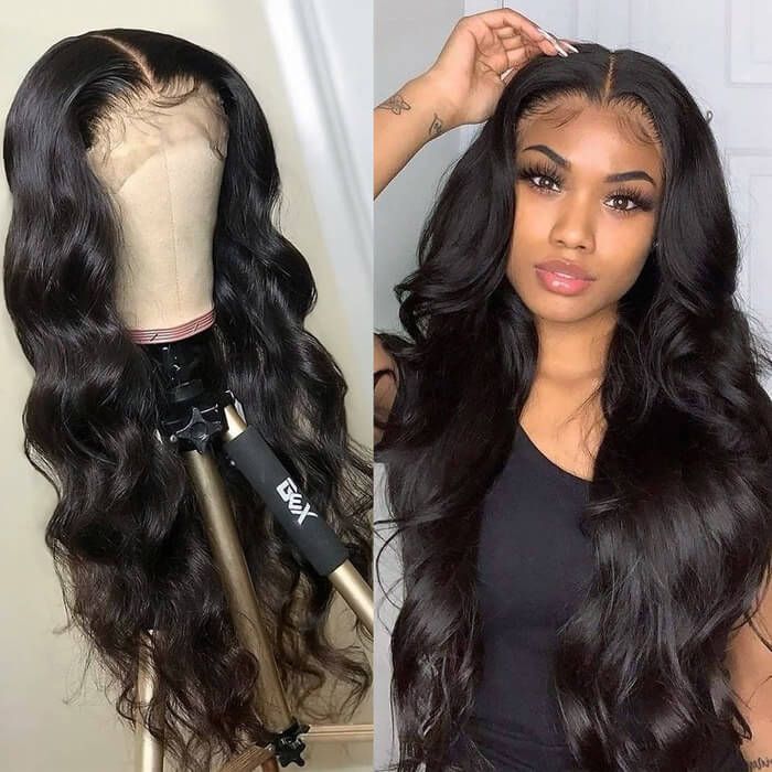 Transparent Lace Frontal Body Wave Human Hair Lace Front Wigs