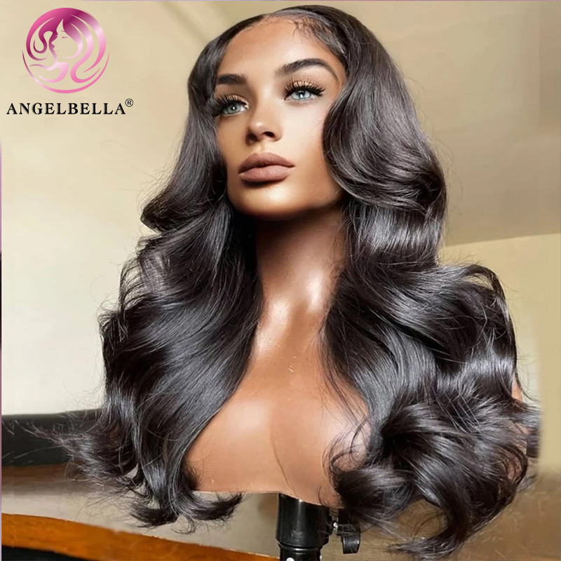 Angelbella Queen Doner Virgin Hair Hd Lace Frontal 13x4 Body Wave Human Hair Wig