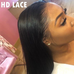 Transparent Swiss Lace Frontal 13*4 Silk Straight Real HD Lace Frontal With Baby Hair 