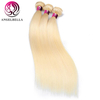 613# Blonde Remy Hair Bundle Weave Straight Human Hair Weft Bundle Deals Wholesale 