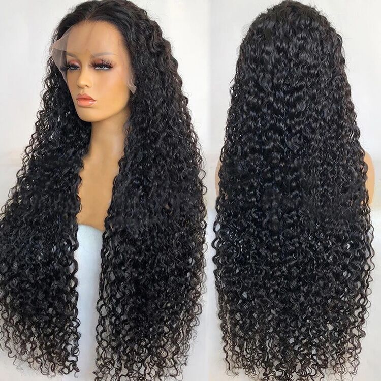 Affordable 13x4 Frontal Brazilian Pre Plucked Deep Wave Frontal Wig