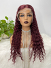 Angelbella 99J Deep Wave Middle Part Lace Front Human Hair Wigs