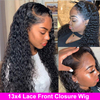 13X4 Transparent Lace Frontal Deep Wave Natural Look Human Hair Wig
