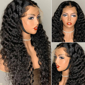 13x6 Deep Wave Lace Frontal Human Hair Lace Front Wigs for Women