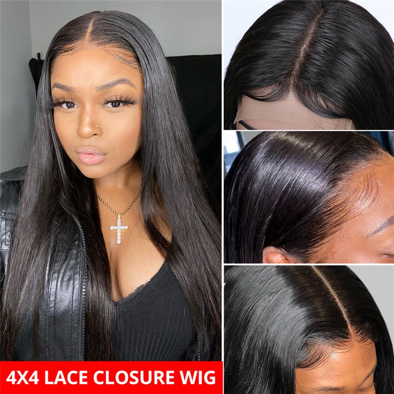 Hd Lace Closure Beauty Supply 4x4 Straight Closure Wig