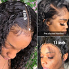 Compact 13 X 4 Frontal Blonde Lace Front Wigs Human Hair