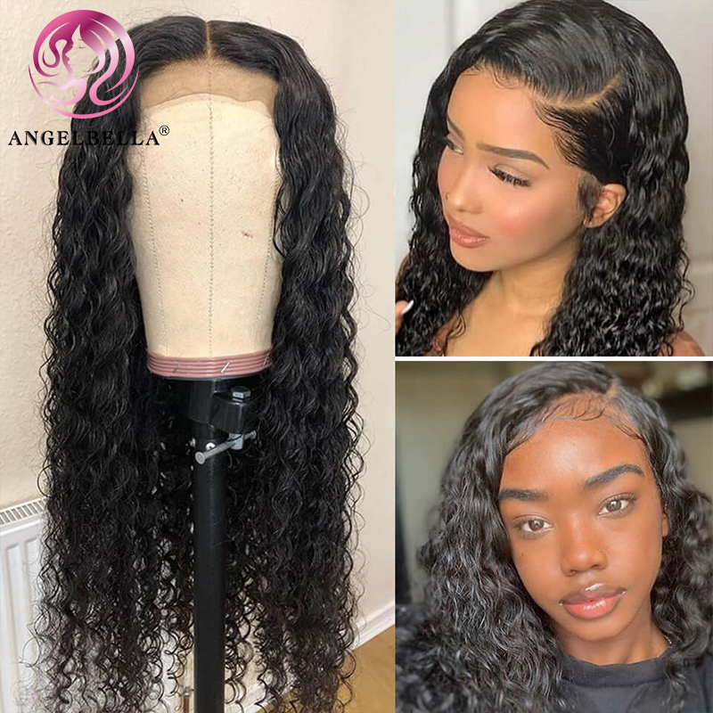 AngelBella DD Diamond Hair 13x4 Lace Front Wig Deep Wave Glueless Pre Plucked Wigs